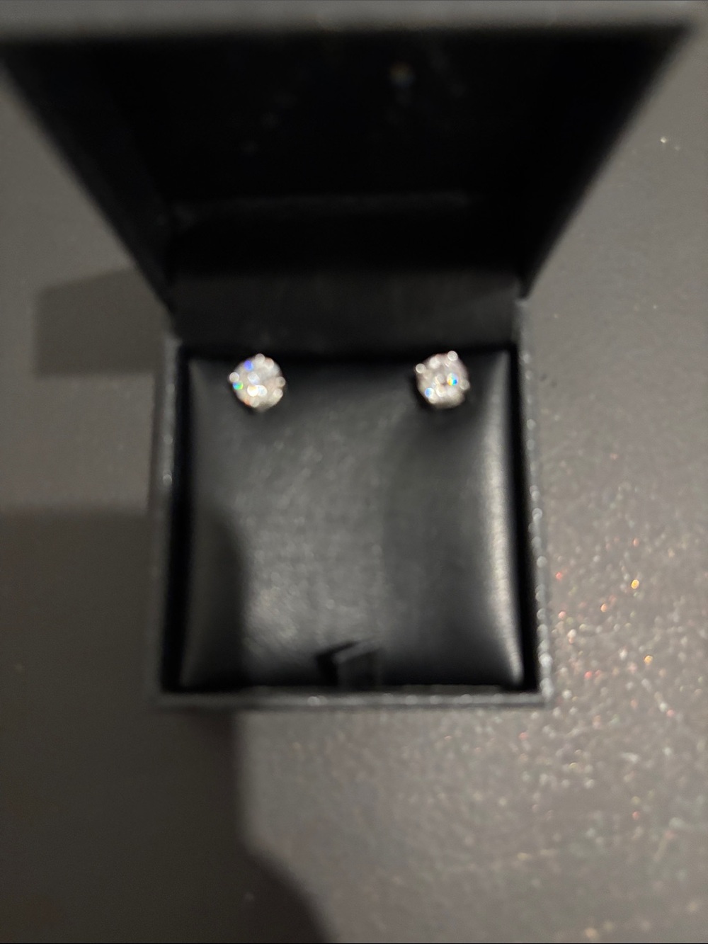 Sparkling Clear Crystal Stud Earrings in Silver-Tone